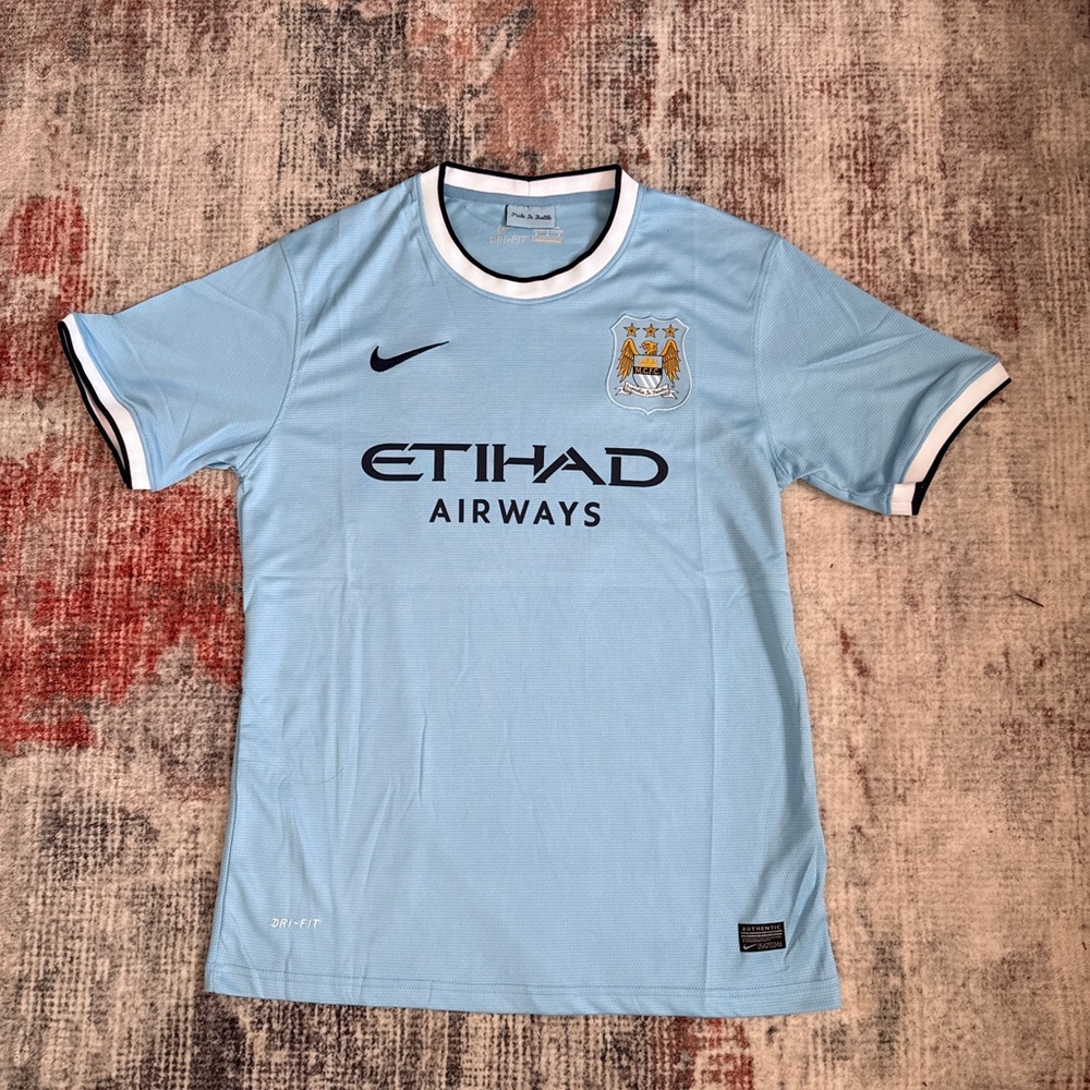 Manchester City Home Retro Soccer Jersey Nike Vintage Football Shirt Sz M Men